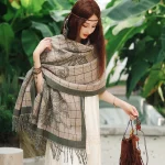 imprimé noix de cajou écharpe femme