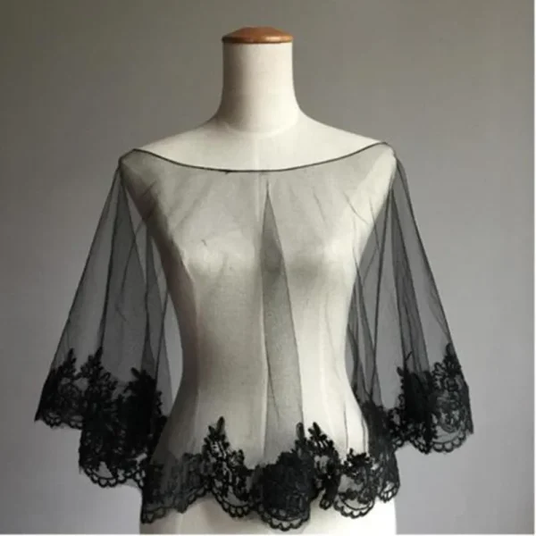 écharpe femme en dentelle noir