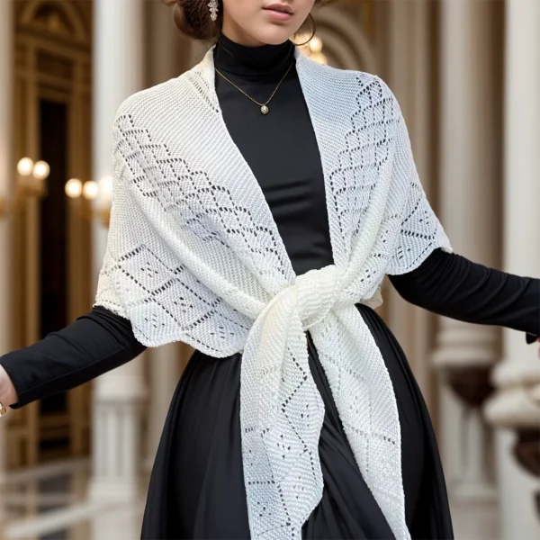 écharpe femme tricotée