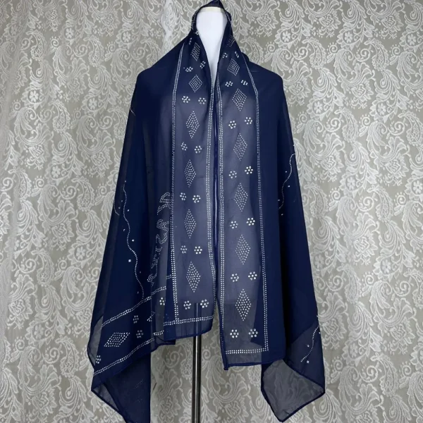 écharpe femme style foulard hijab africain en mousseline de soie